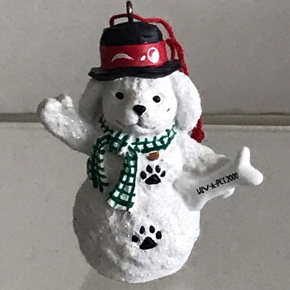 PETSMART "Luv A Pet" Snow Puppy Dog Christmas Ornament - Limited Edition - 2000